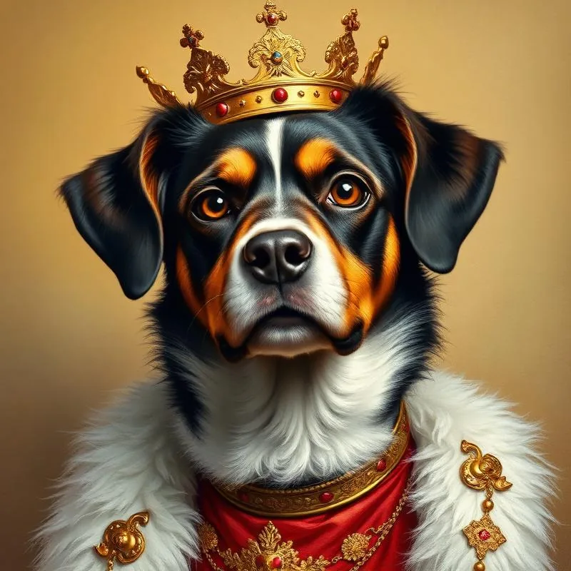 Royal Portrait pet portrait style
